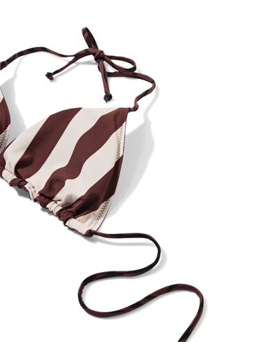 omkeerbare damesbikinitop Juul triangel zebra-blokken chocoladebruin chocoladebruin - 22360490CHOCOLATEBROWN - HEMA