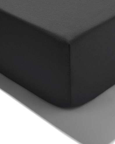 hoeslaken zacht katoen 160x200 donkergrijs - 5190045 - HEMA