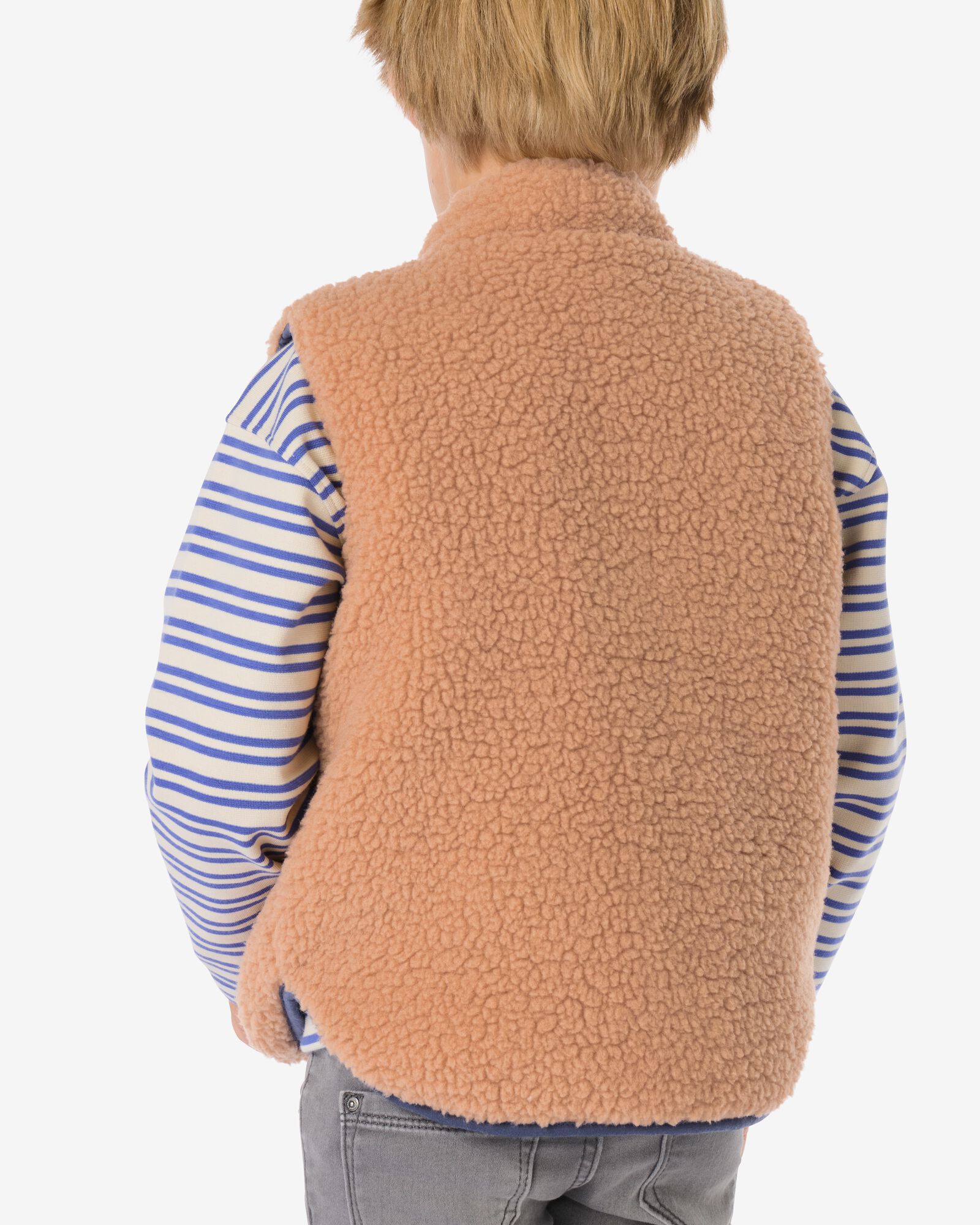 omkeerbaar kindergilet teddy blauw - 30744101BLUE - HEMA