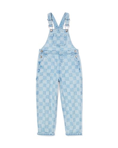 kinderjumpsuit blokken lichtblauw lichtblauw - 30711717LIGHTBLUE - HEMA