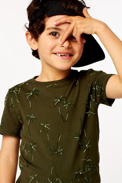 Kinder-T-Shirt, Palmen graugrün graugrün - 1000023022 - HEMA