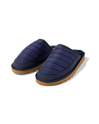 pantoufles bleu fonc&eacute; pour hommes bleu fonc&eacute; bleu fonc&eacute; - 16500060DARKBLUE - HEMA