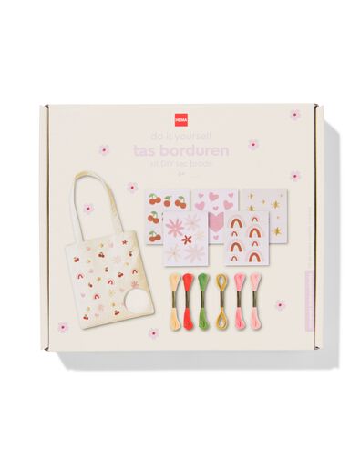 sac &agrave; broderie pour loisirs cr&eacute;atifs 36x42cm avec patrons de broderie - 61104549 - HEMA