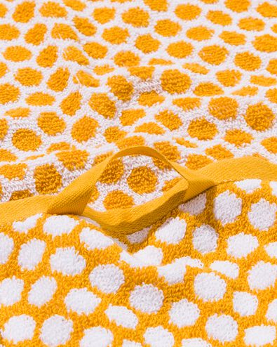 petite serviette - 30x55 cm - qualité épaisse - ocre pois jaune ocre petite serviette - 5220029 - HEMA