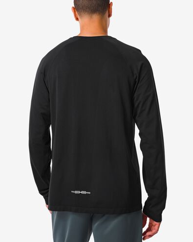 t-shirt de sport homme sans coutures noir L - 36090226 - HEMA