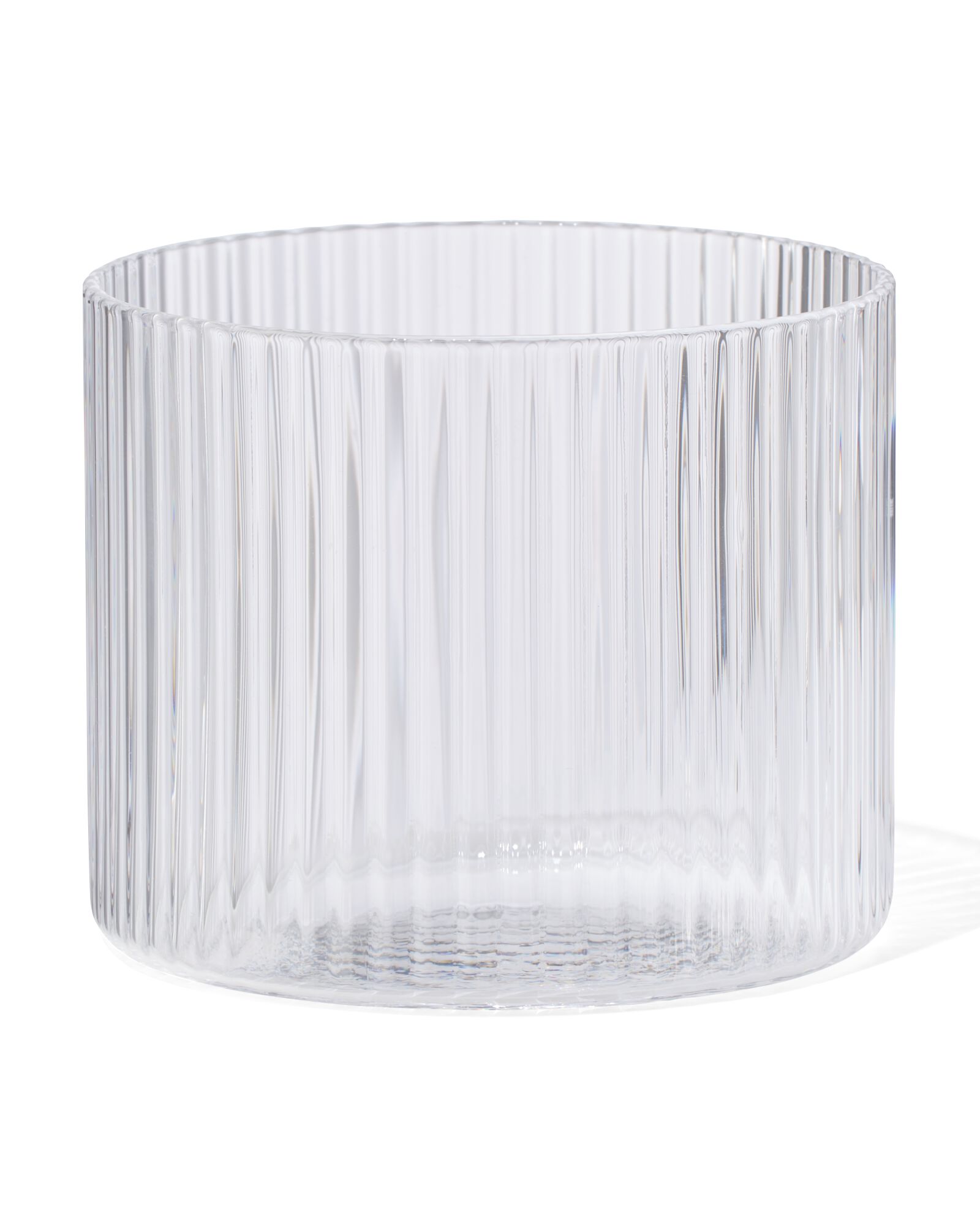 verre pour bougie parfum&eacute;e ⌀10x8,5cm nervur&eacute; transparent - 13507524 - HEMA