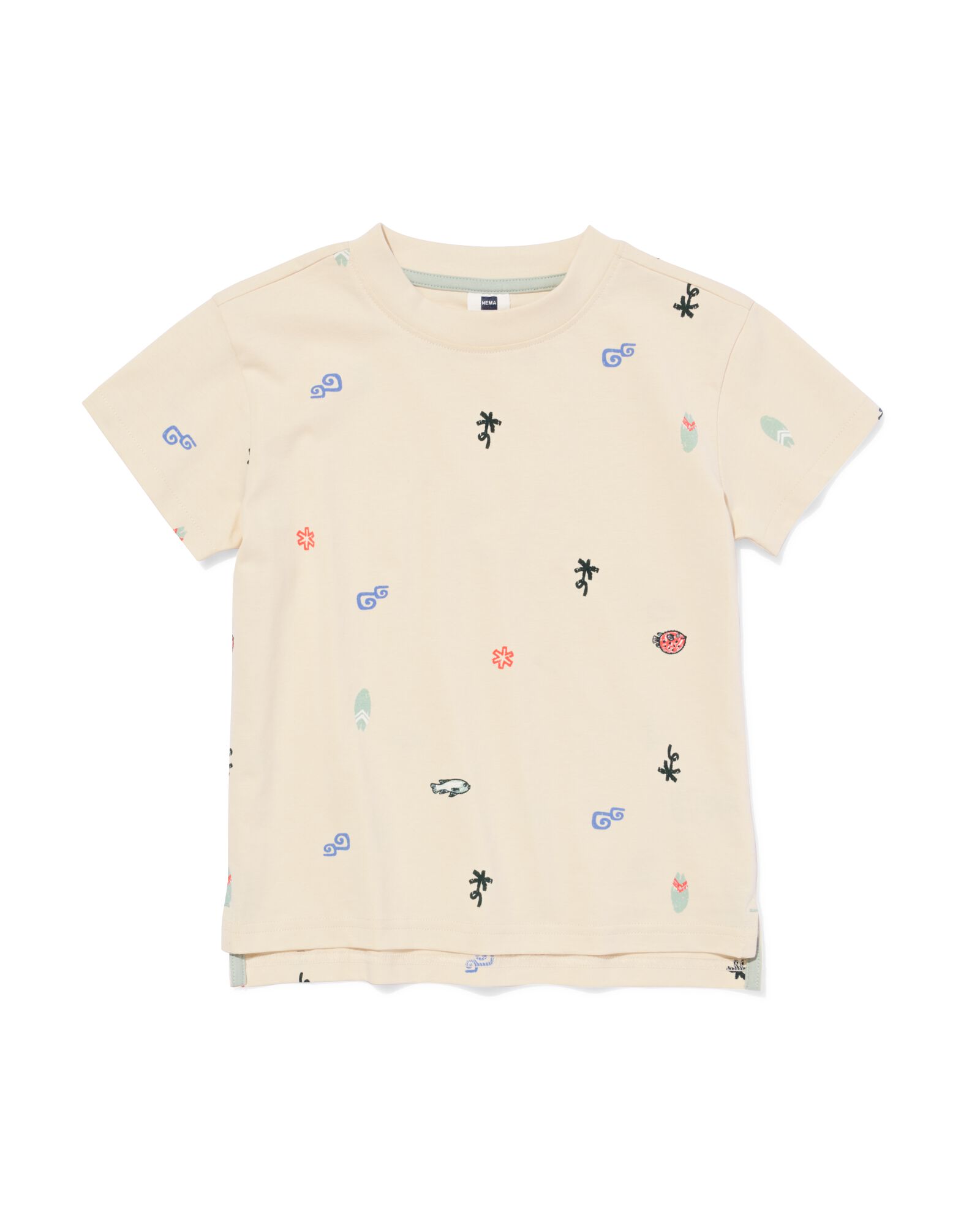 kinder T-shirt surfplank ecru ecru - 30720709ECRU - HEMA
