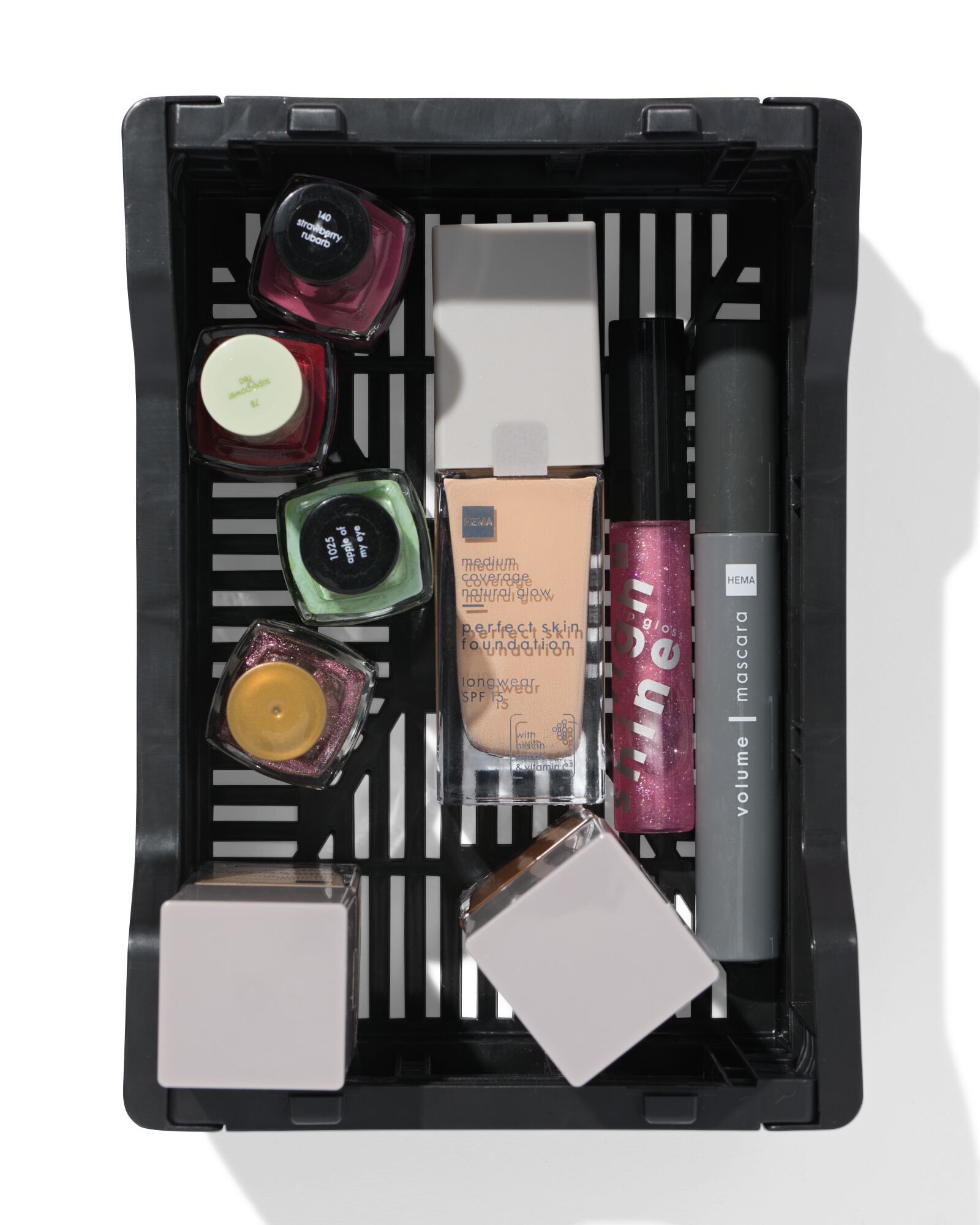 caisse pliable &agrave; lettres recycl&eacute;e XS noire - 39800028 - HEMA