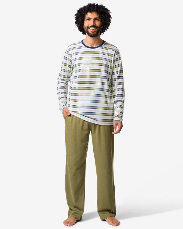 pyjama homme Jonas r&eacute;tro jersey blanc cass&eacute; blanc cass&eacute; - 23686670OFFWHITE - HEMA