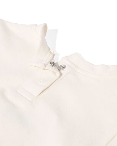 newborn baby shirt aardbei gebroken wit gebroken wit - 33496610OFFWHITE - HEMA