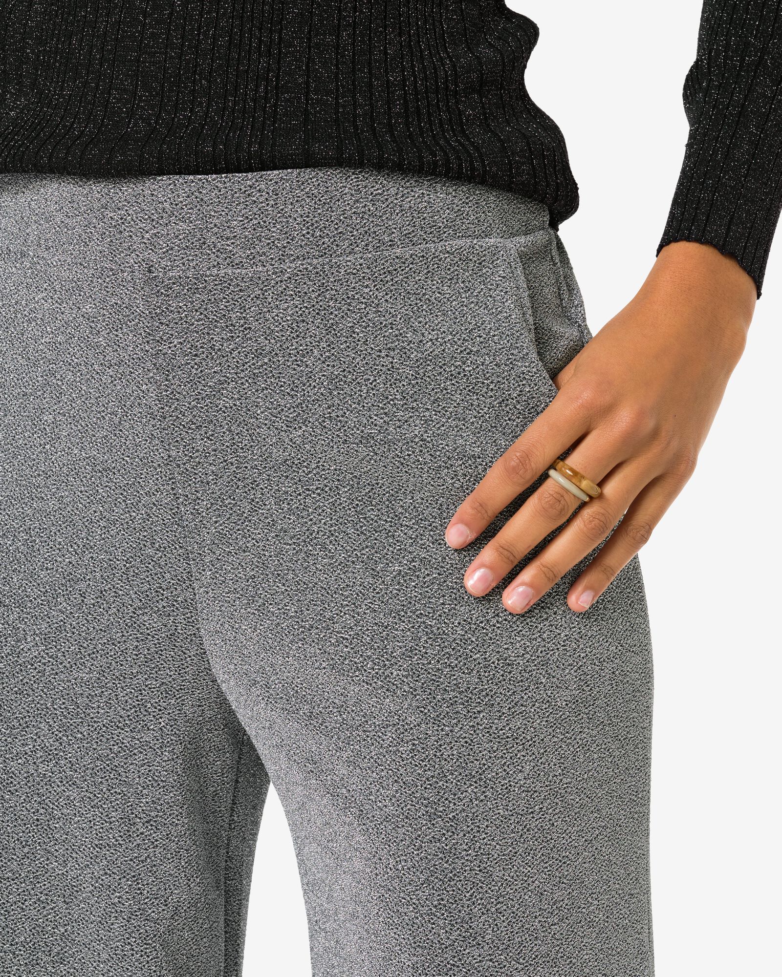 Damenhose Eileen, Glitzer silber - 36299150SILVER - HEMA