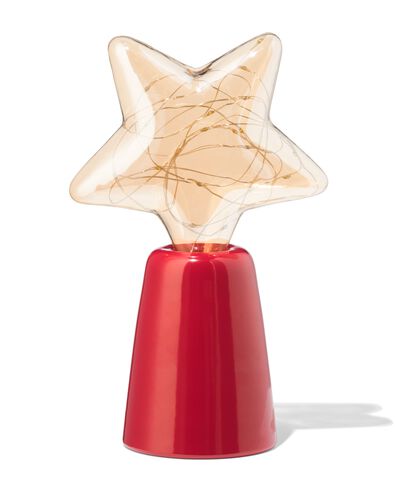 tafellamp 14.5x23.5x14.5cm keramiek ster - 25500146 - HEMA