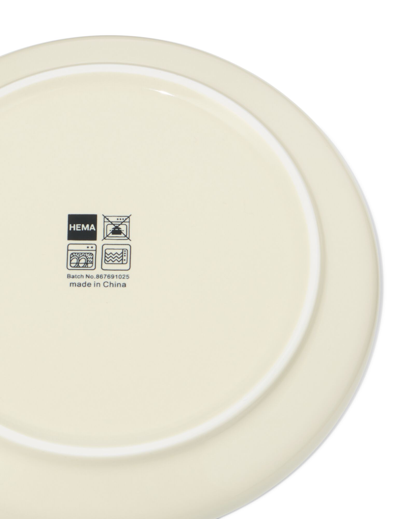 assiette &agrave; g&acirc;teau ⌀16.5cm KNAP new bone jaune - 9650313 - HEMA