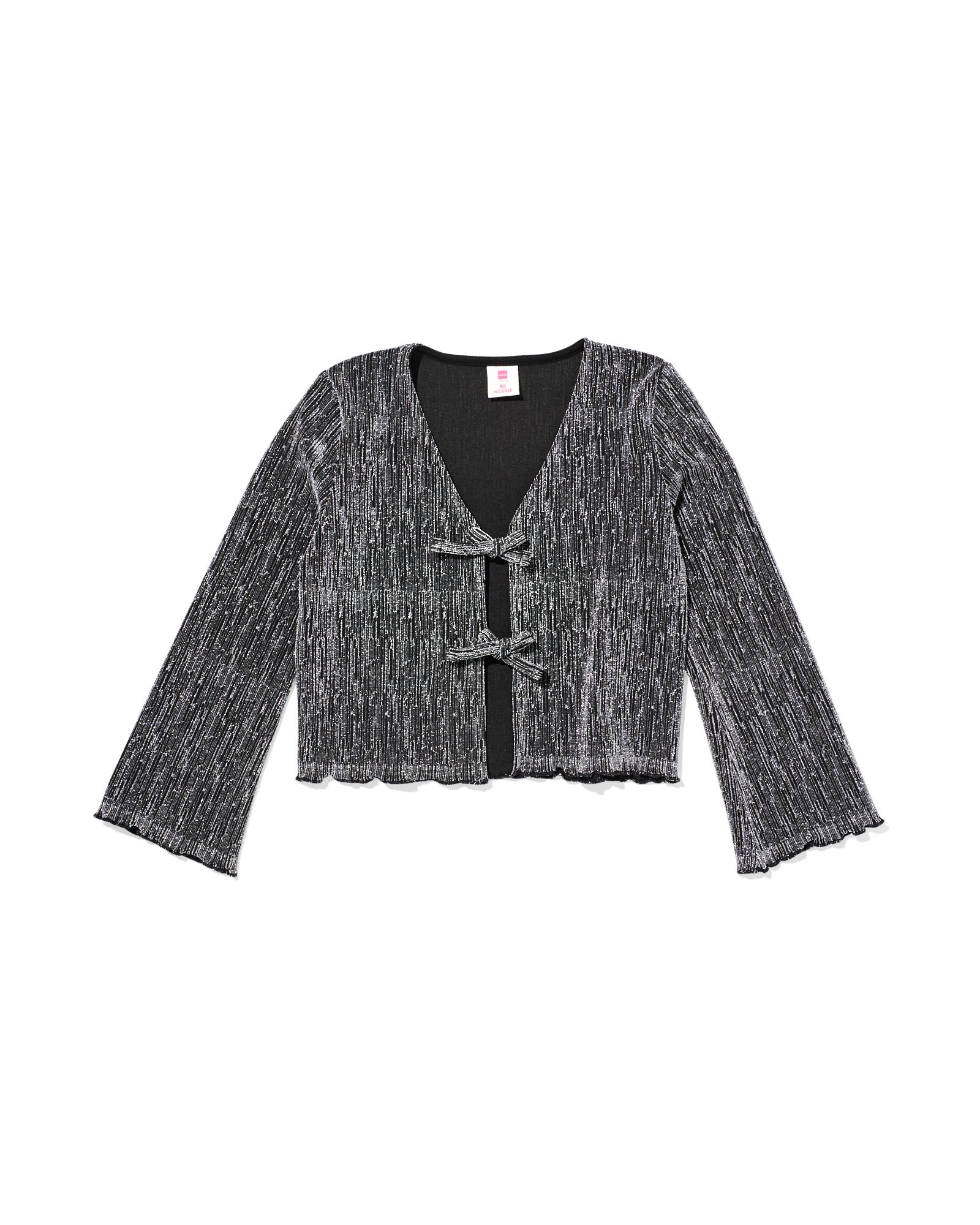 Kinder-Strickjacke mit Glitzer schwarz schwarz - 30836553BLACK - HEMA