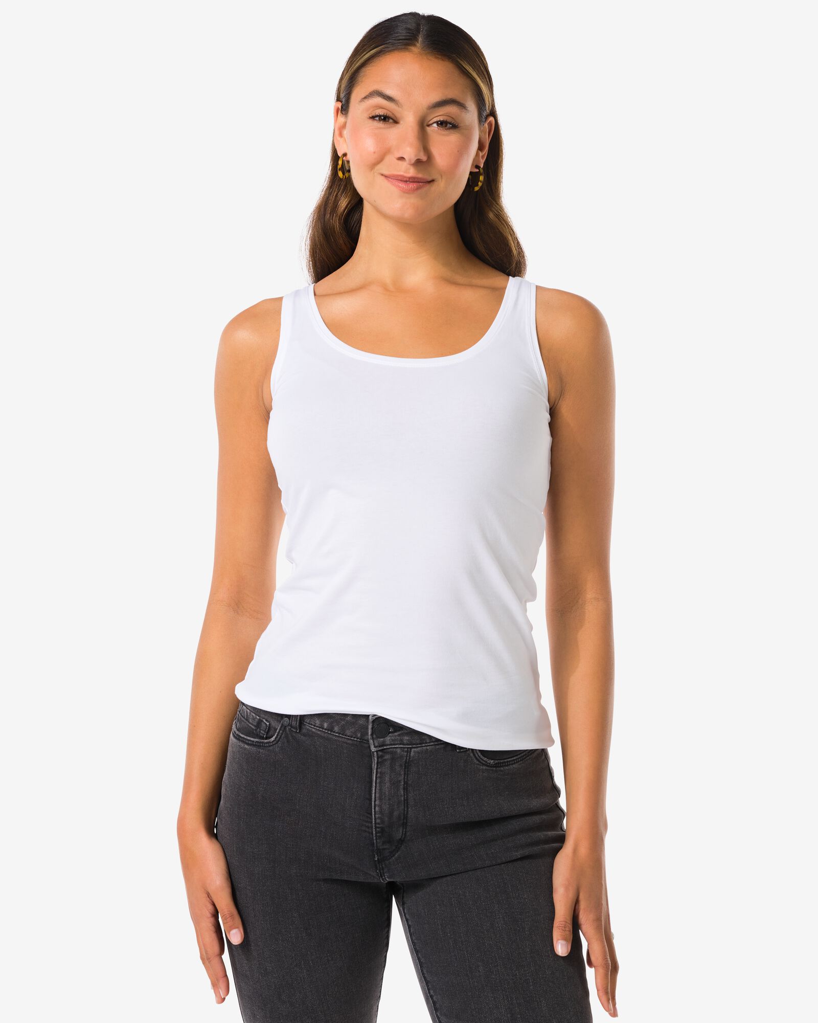 Damen-Top, Biobaumwolle wei&szlig; - 1000004702 - HEMA