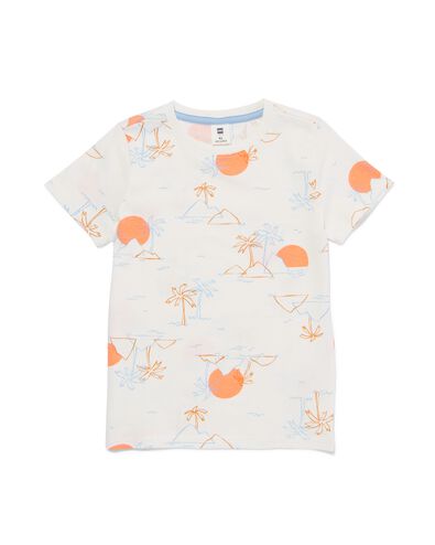 Kinder-T-Shirt, tropische Inseln weiß weiß - 30785603WHITE - HEMA