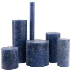Kerzen, rustikal blau blau - 1000020029 - HEMA
