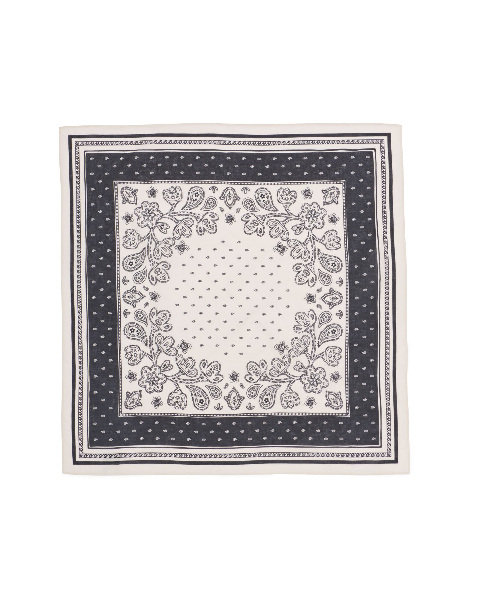 Schal 60 &times; 60 cm, Baumwolle, Paisley - 1760191 - HEMA