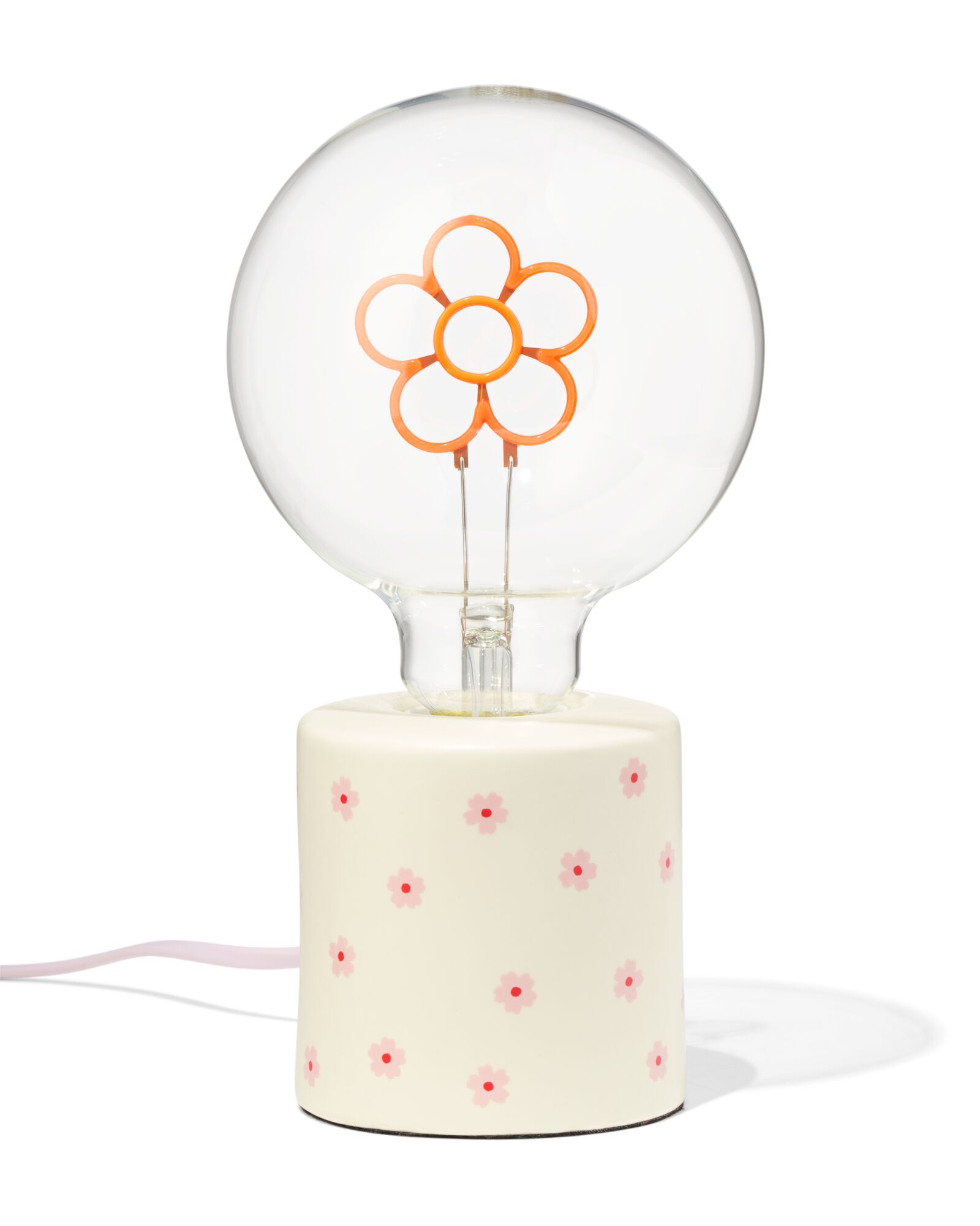 lampe led 12,5x12,5x23cm fleur - 61104541 - HEMA
