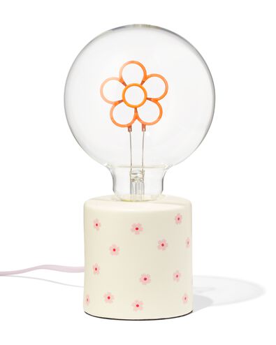 lampe led 12,5x12,5x23cm fleur - 61104541 - HEMA