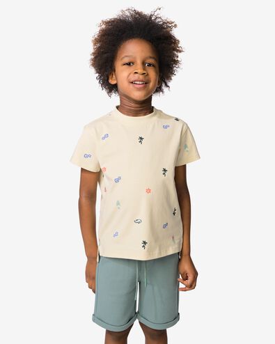 t-shirt enfant planche de surf &eacute;cru &eacute;cru - 30720709ECRU - HEMA