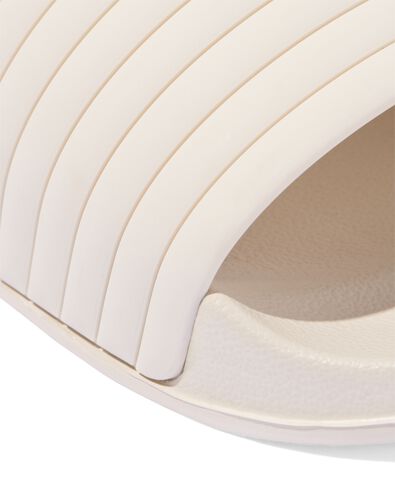 damesbadslippers met ribbelband gebroken wit gebroken wit - 34880060OFFWHITE - HEMA