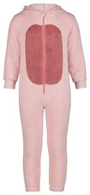 Kinder-Jumpsuit, Fleece, Dino rosa rosa - 1000025340 - HEMA