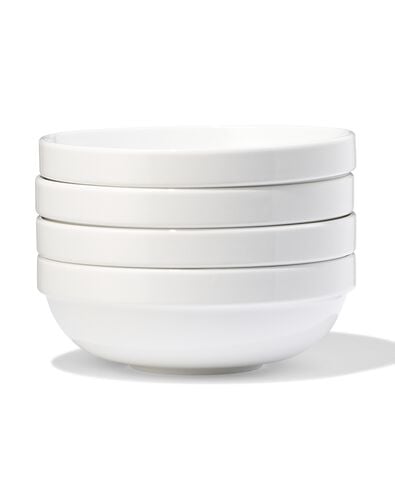 Schale &Oslash; 15 cm, Porzellan f&uuml;r jeden Tag, wei&szlig; &ndash; 4 St&uuml;ck - 9650333 - HEMA
