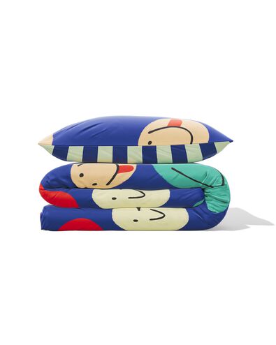 housse de couette enfant 140x200 cm coton doux petits visages - 5700264 - HEMA