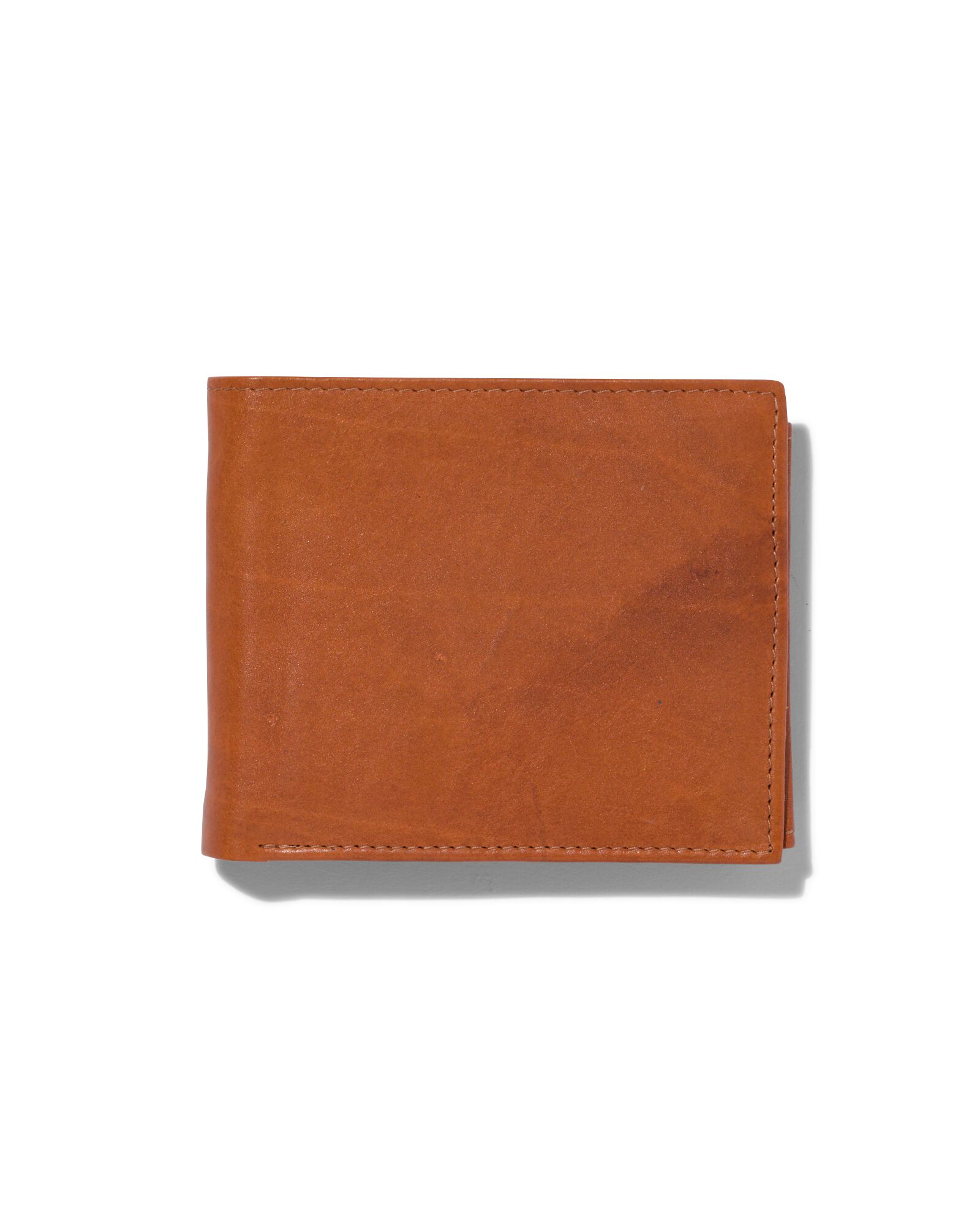 billfold portemonnee bruin leer RFID 9.5x11.5 - 18140061 - HEMA