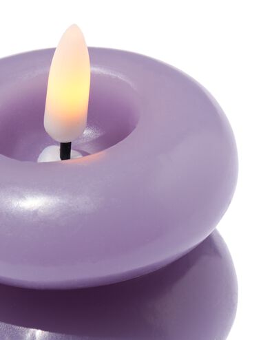 led-vormkaars ⌀6.5x16cm wlila - 13550172 - HEMA