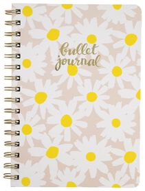 bullet journal met spiraal A5 bloemen - 14590161 - HEMA
