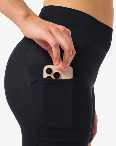 short de cyclisme femme en coton real lasting noir noir - 1000019865 - HEMA