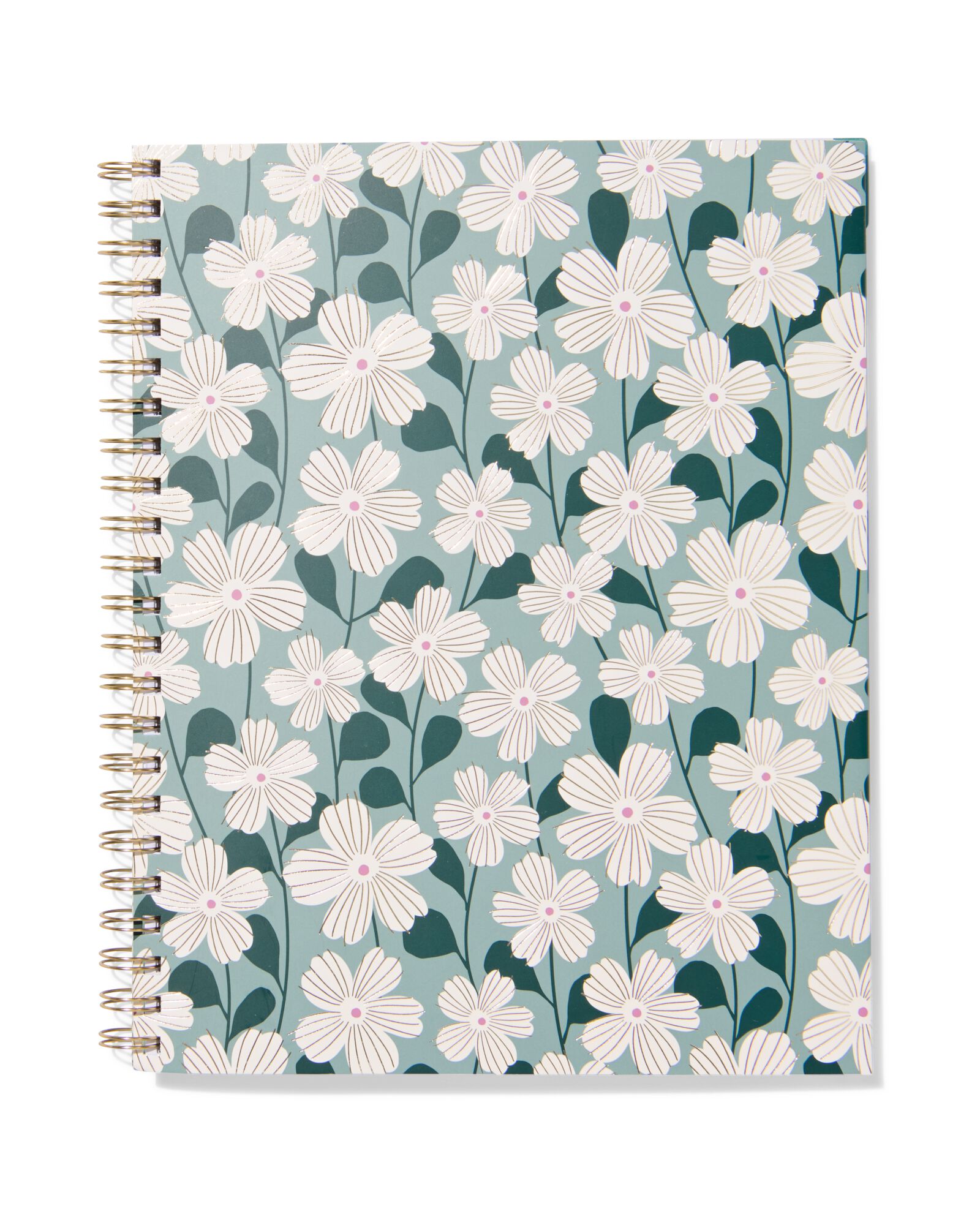  collegeblok A4 gelinieerd bloemen - 14100210 - HEMA