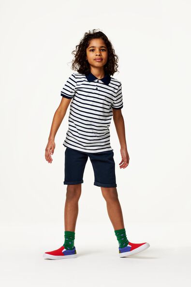 Kinder-Poloshirt, Streifen dunkelblau - 1000023068 - HEMA