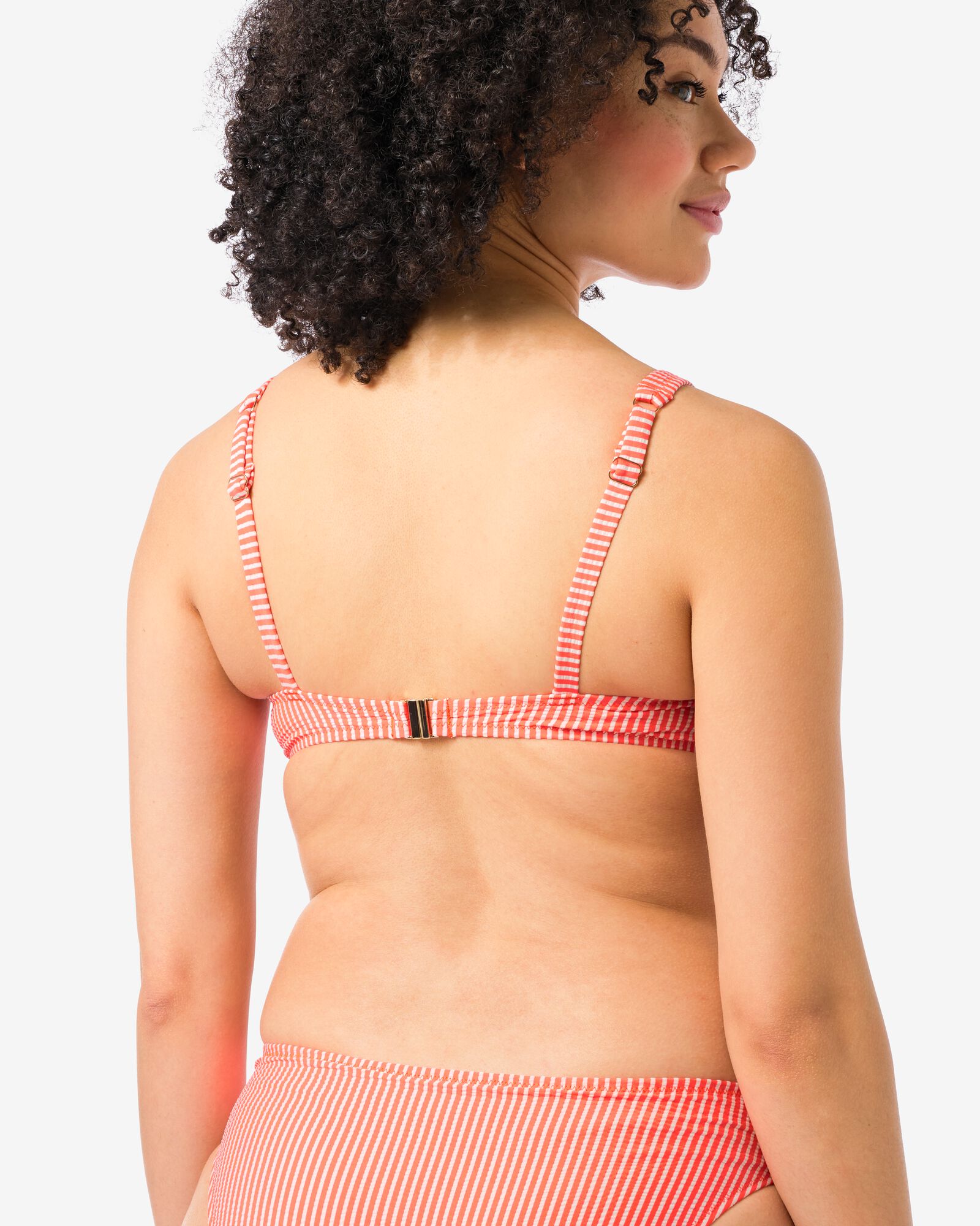 damesbikinitop seersucker roze - 22352010PINK - HEMA
