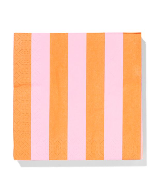 serviettes 33 x 33&thinsp;cm papier rayures - lot de 20 - 14250375 - HEMA