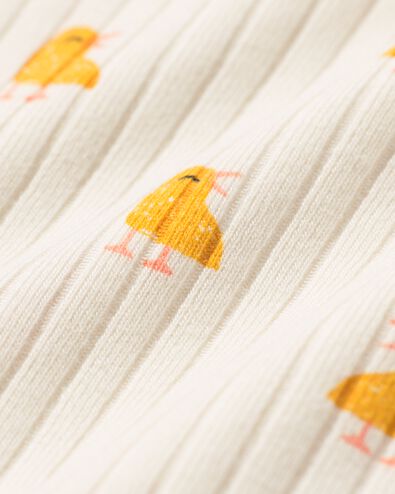 combinaison &eacute;volutive c&ocirc;tel&eacute;e nouveau-n&eacute; avec bambou stretch canetons blanc cass&eacute; - 33405620OFFWHITE - HEMA