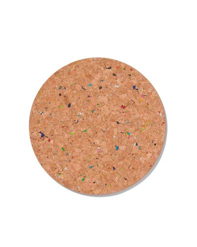 onderzetter theepot &Oslash; 18 cm kurk recycled terrazzo - 80660027 - HEMA