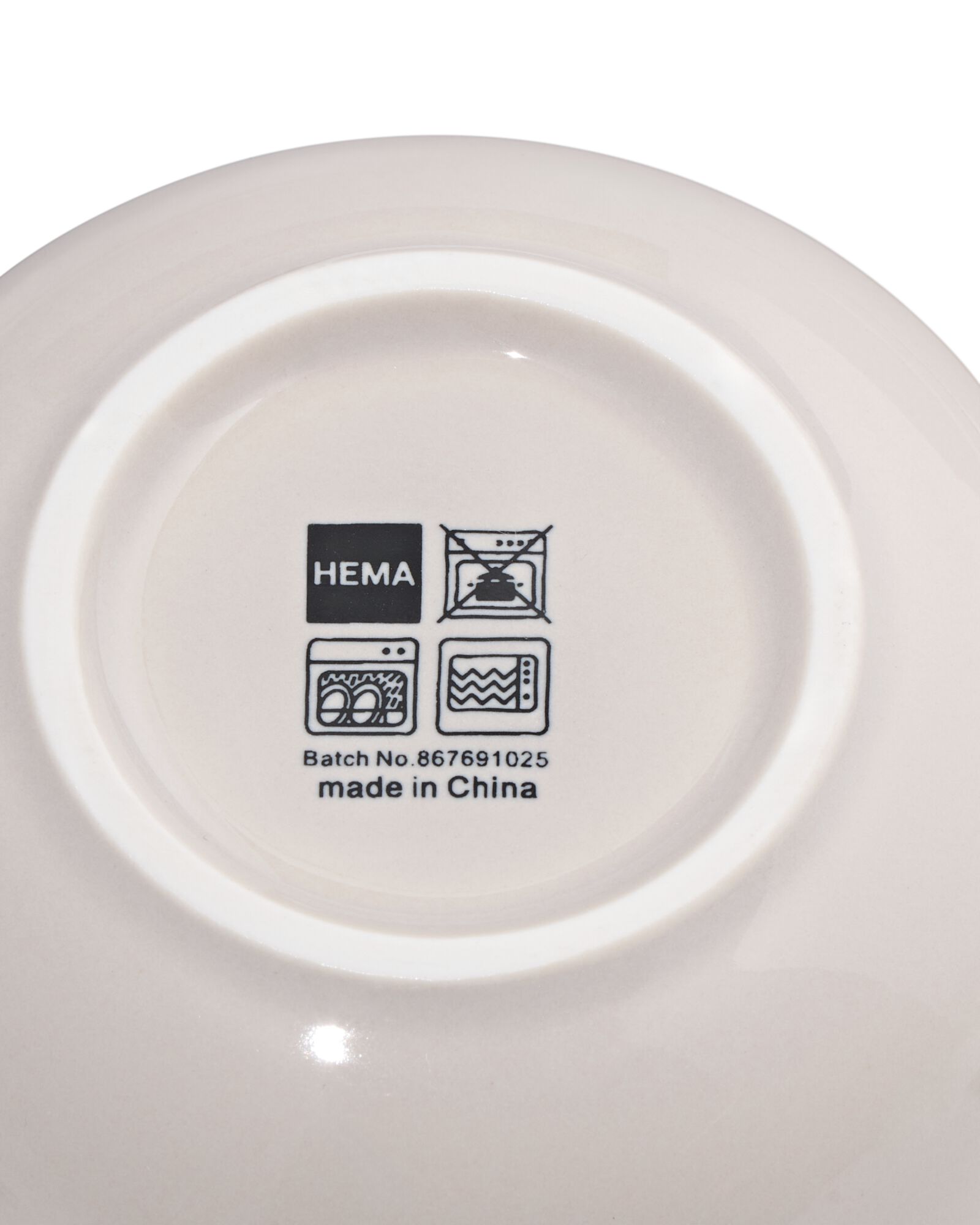 bol &Oslash;8cm Knap new bone china gris - 9650317 - HEMA