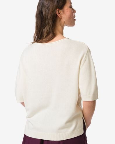 pull femme Gael maille fine blanc blanc - 36207770WHITE - HEMA