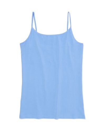d&eacute;bardeur femme coton bretelles spaghetti bleu bleu - 19608540BLUE - HEMA