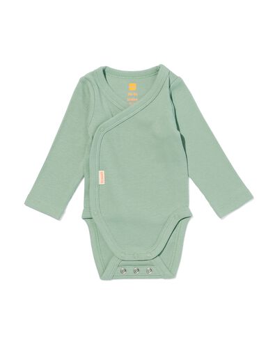 body de croissance b&eacute;b&eacute; c&ocirc;tel&eacute; avec bambou stretch vert - 33401720GREEN - HEMA