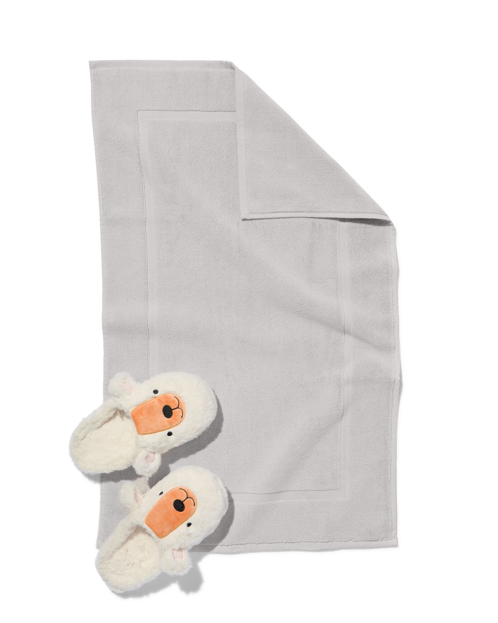 tapis de bain 50x85 qualit&eacute; &eacute;paisse gris clair - 5245408 - HEMA