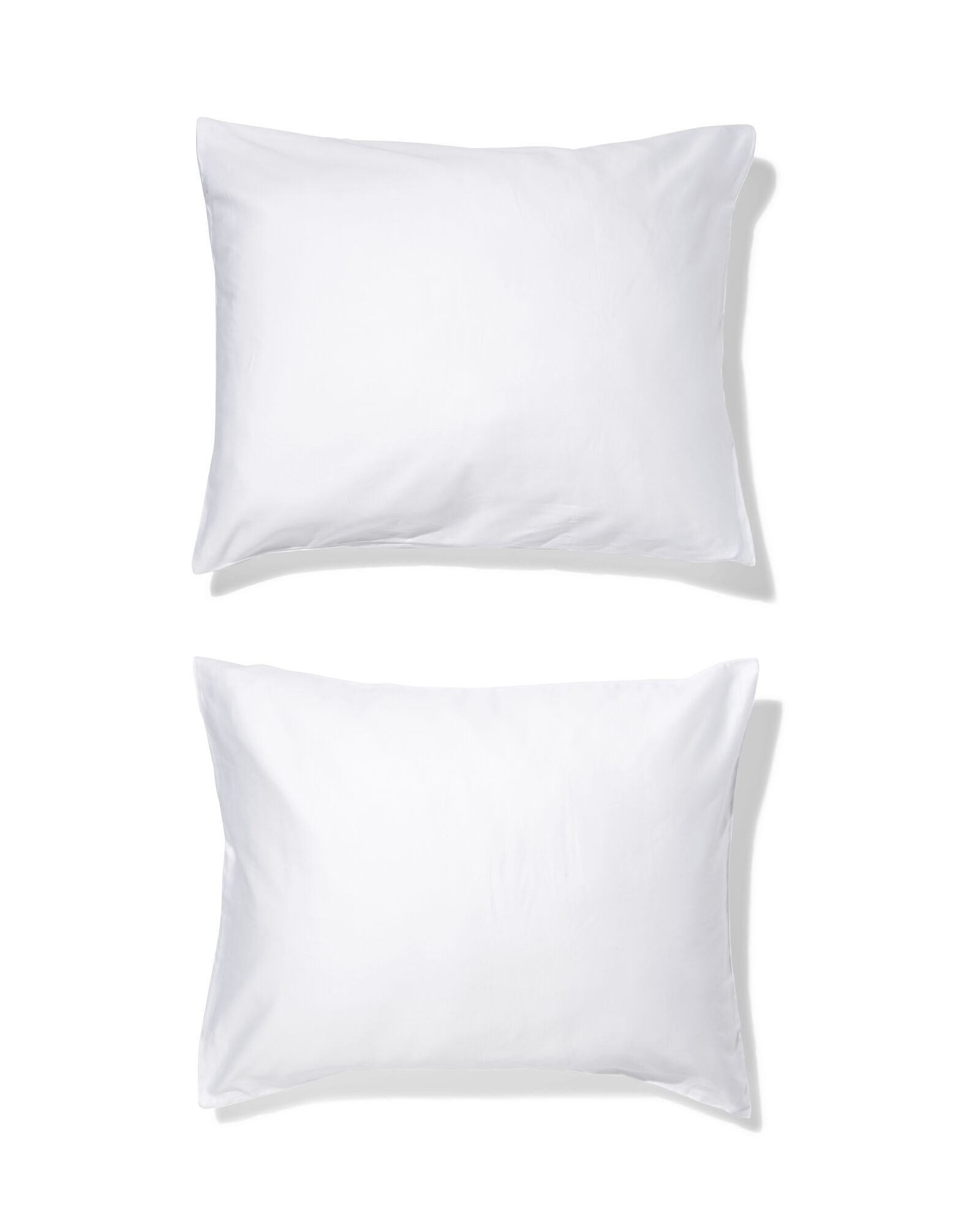 taies d'oreiller 60x70cm en percale de coton h&ocirc;tel blanc - 2 pi&egrave;ces - 5180047 - HEMA