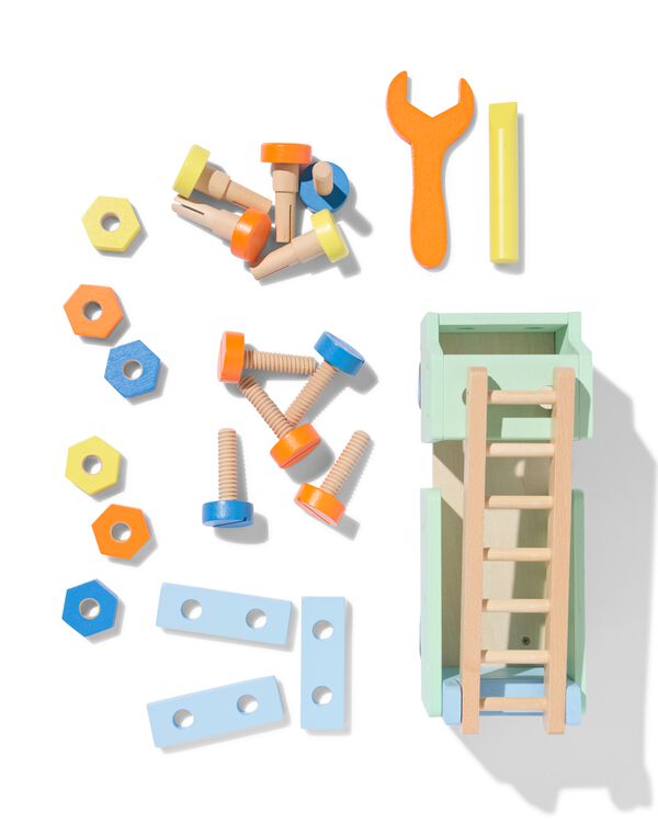 houten constructie truck 22-delig - 15100571 - HEMA