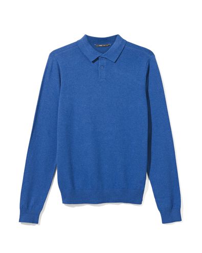 Herren-Poloshirt, Feinstrick blau blau - 2112720BLUE - HEMA