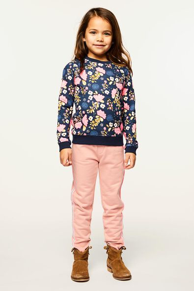 Kinder-Sweatshirt, Blumen dunkelblau - 1000021952 - HEMA