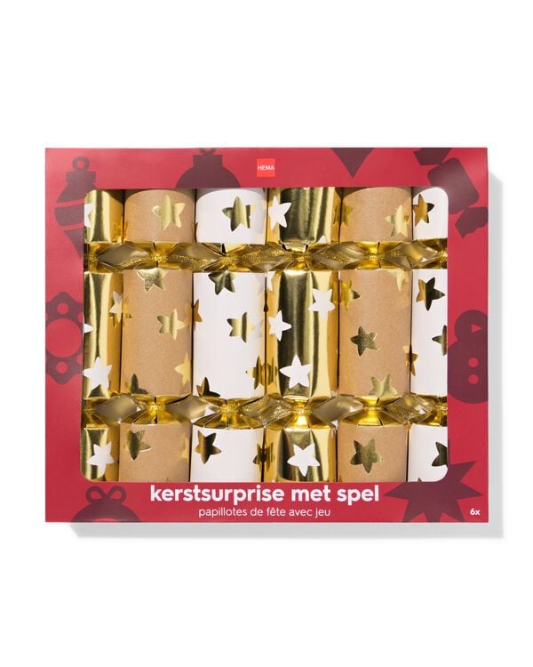 Knallbonbon mit Spiel Sterne &ndash; 6 St&uuml;ck - 25610034 - HEMA