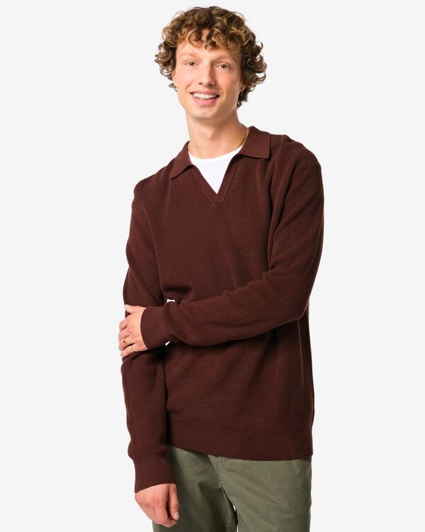 pull homme Ronin marron foncé marron foncé - 2170020DARKBROWN - HEMA
